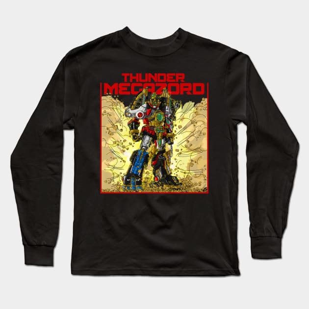 Thunder Megazord Long Sleeve T-Shirt by CoretanVector